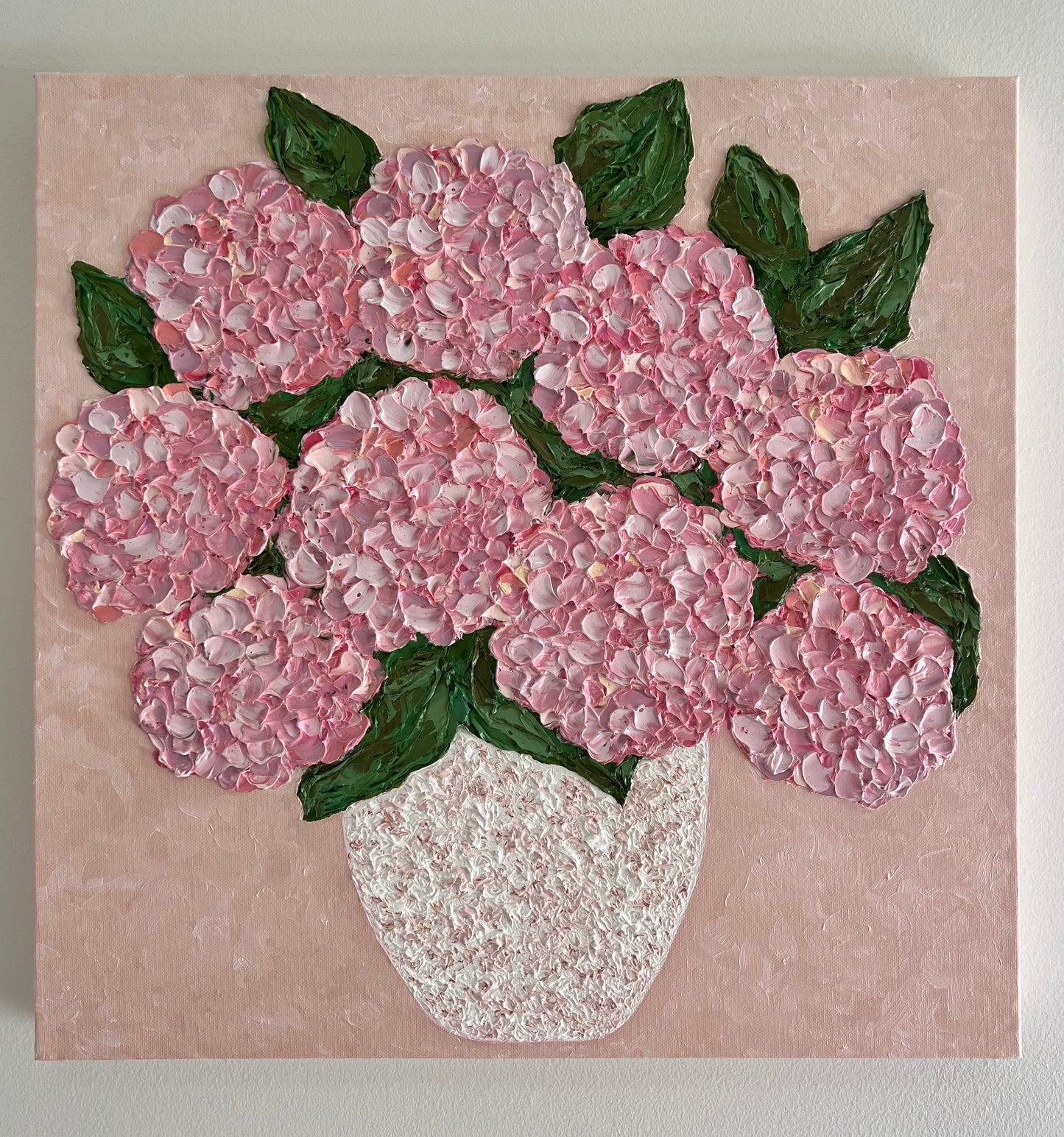 Pink hydrangeas