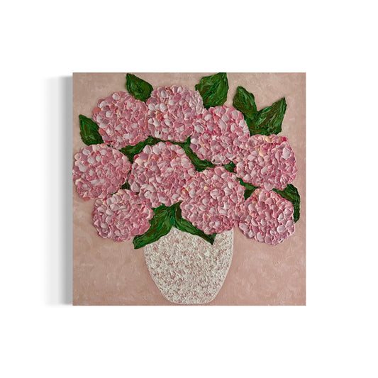 Pink hydrangeas